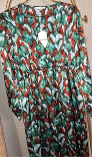 Robe longue satinée