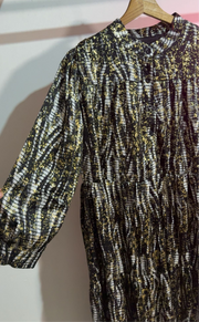 Robe longue avec doré