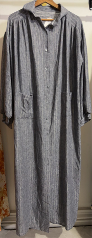 Robe longue avec rayure pailletée