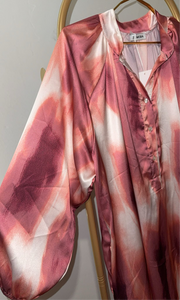 Robe longue satiné avec poches