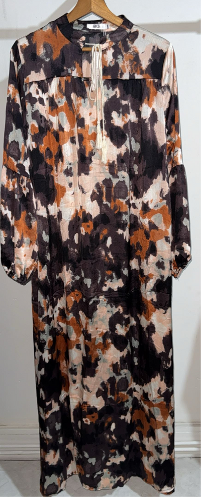 Robe longue satin de soie