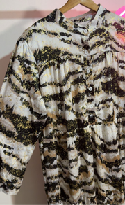 Robe longue avec doré