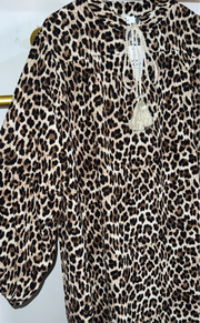 Robe longue léopard