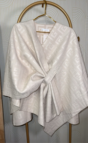 Poncho cachmire avec motif