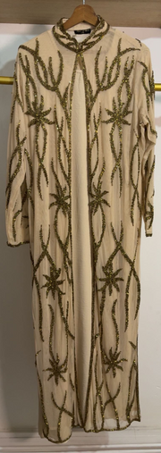 Robe de soirée deux pièces perlée