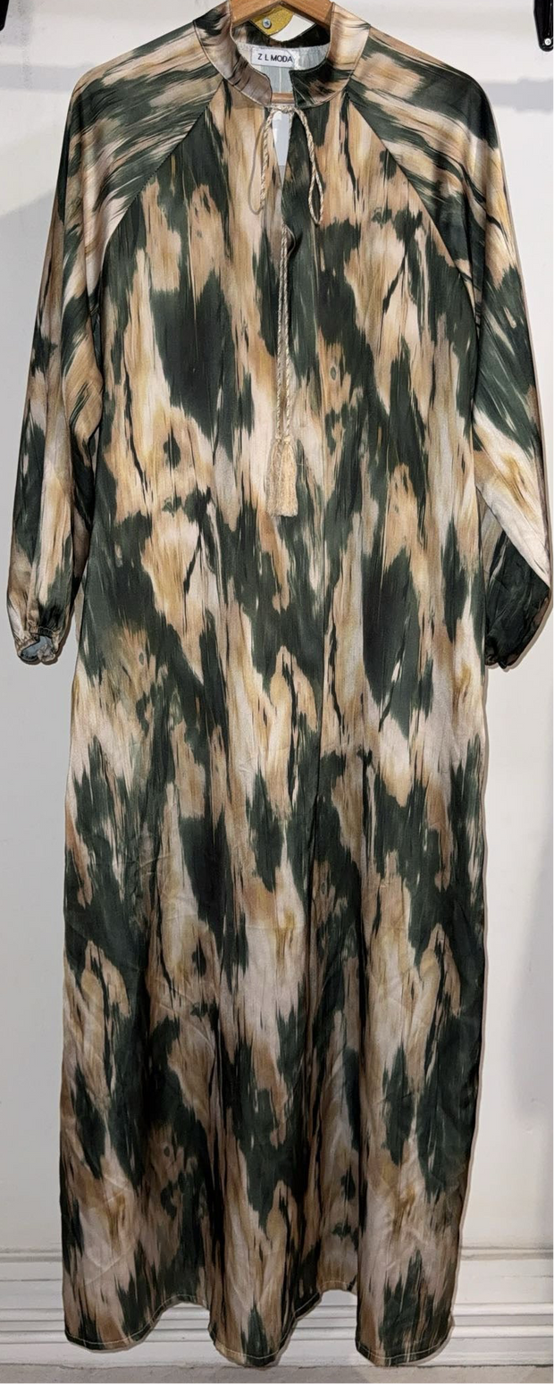 Robe longue satiné