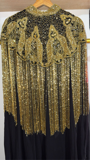 Abaya avec cape à franges