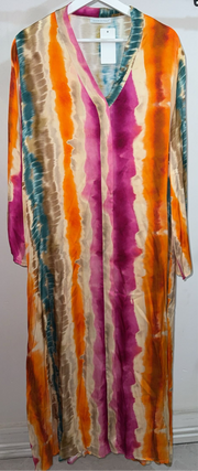 Robe longue satin de soie
