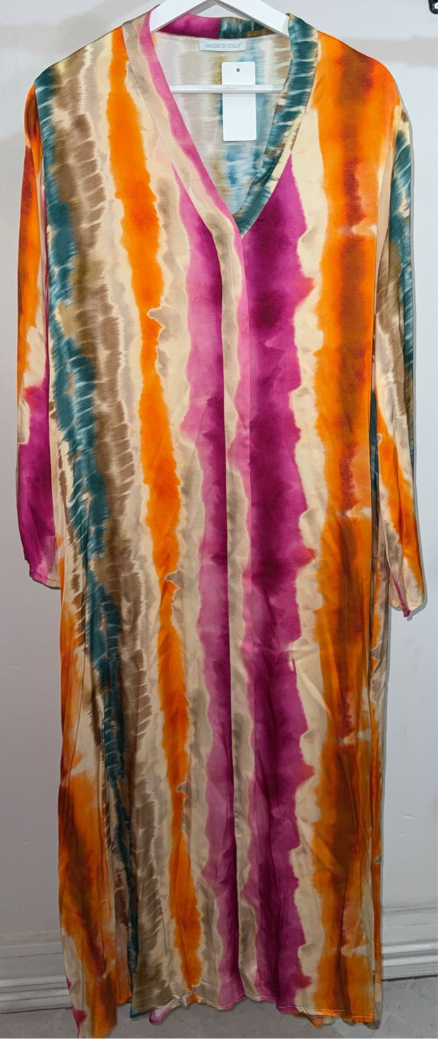 Robe longue satin de soie
