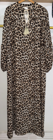 Robe longue léopard