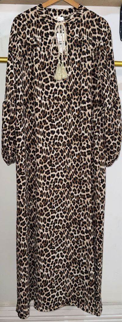 Robe longue léopard