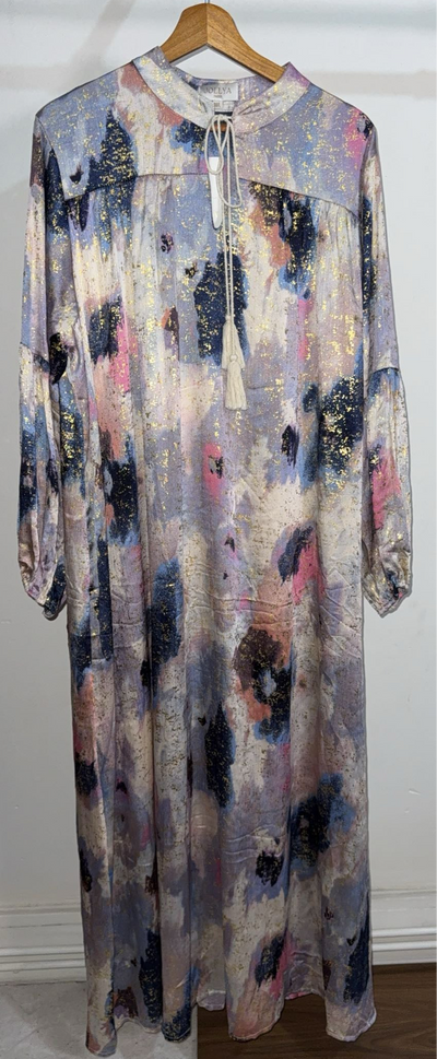 Robe longue avec doré