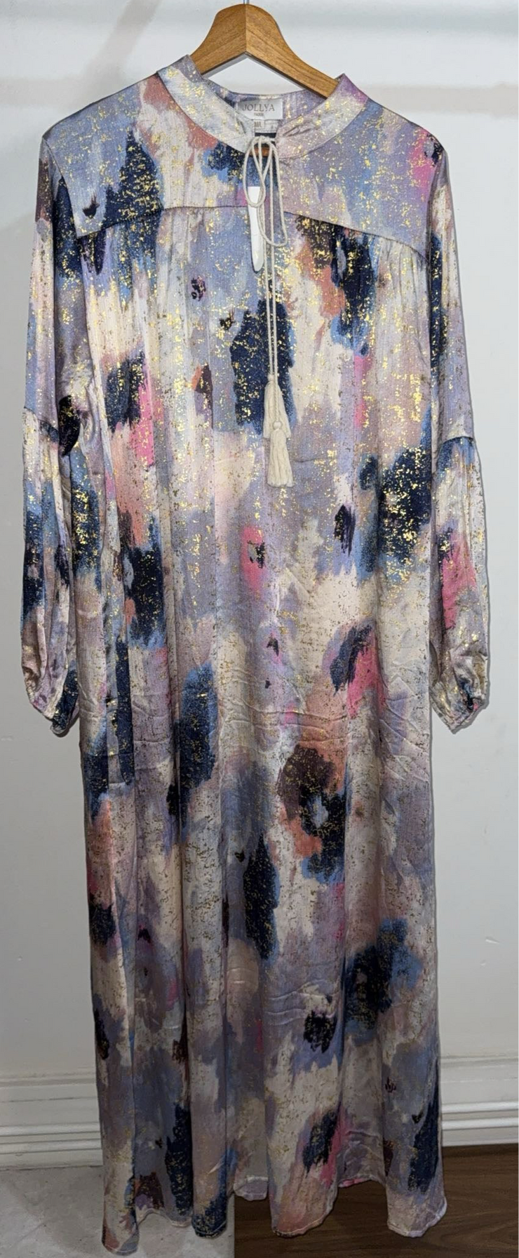 Robe longue avec doré