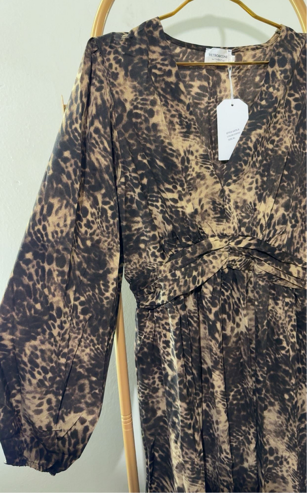 Robe longue léopard