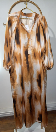 Robe longue satiné avec poches