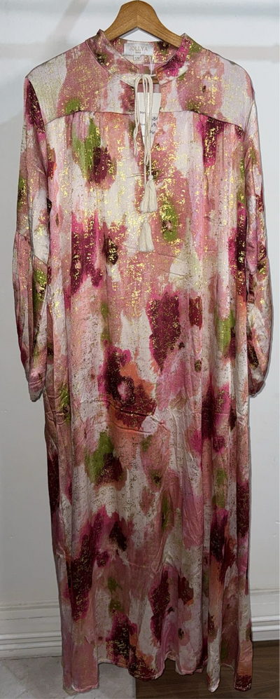 Robe longue avec doré