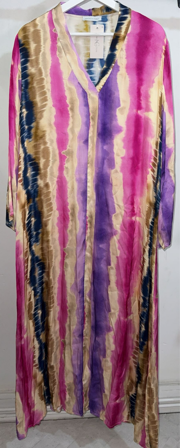 Robe longue satin de soie