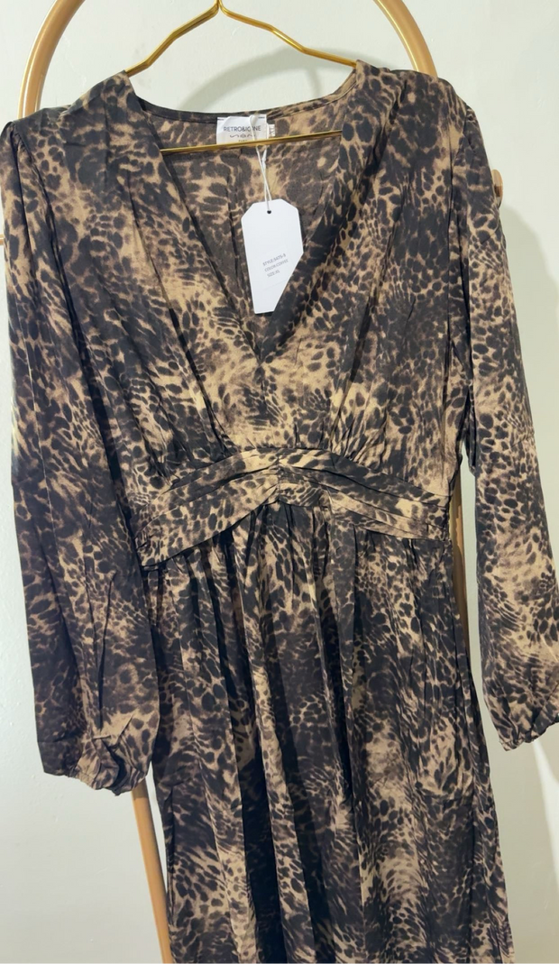 Robe longue léopard