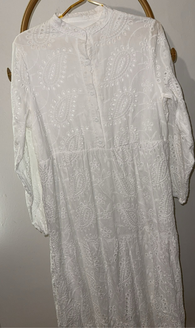 Robe blanche style bohème