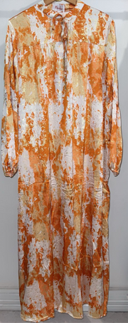 Robe longue avec doré