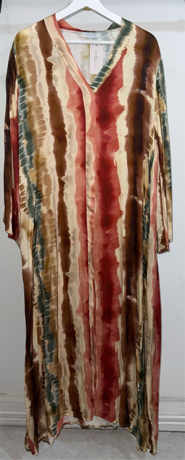 Robe longue satin de soie