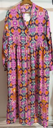 Robe longue rose