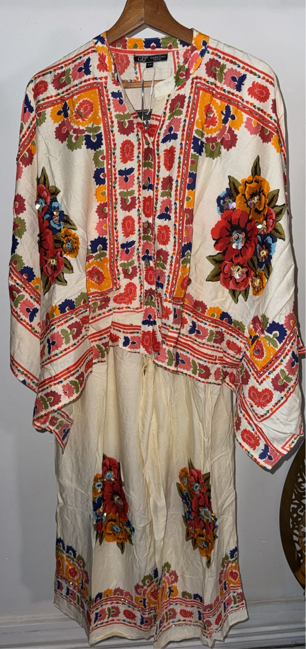 Ensemble chemise ample avec pantalon large