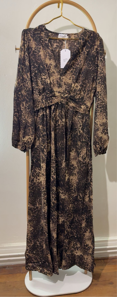 Robe longue léopard
