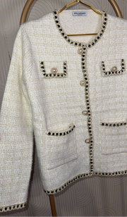 Veste en laine avec dorée