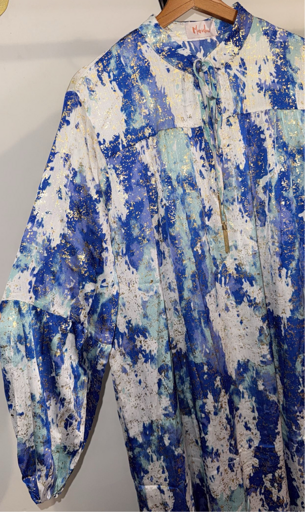 Robe longue avec doré