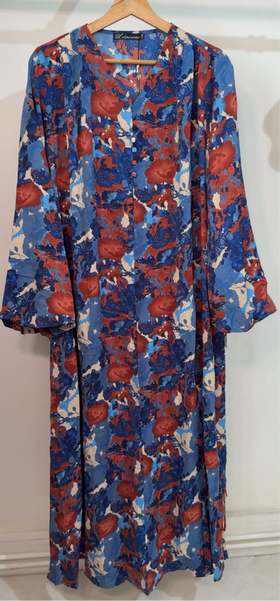 Robe longue avec ceinture