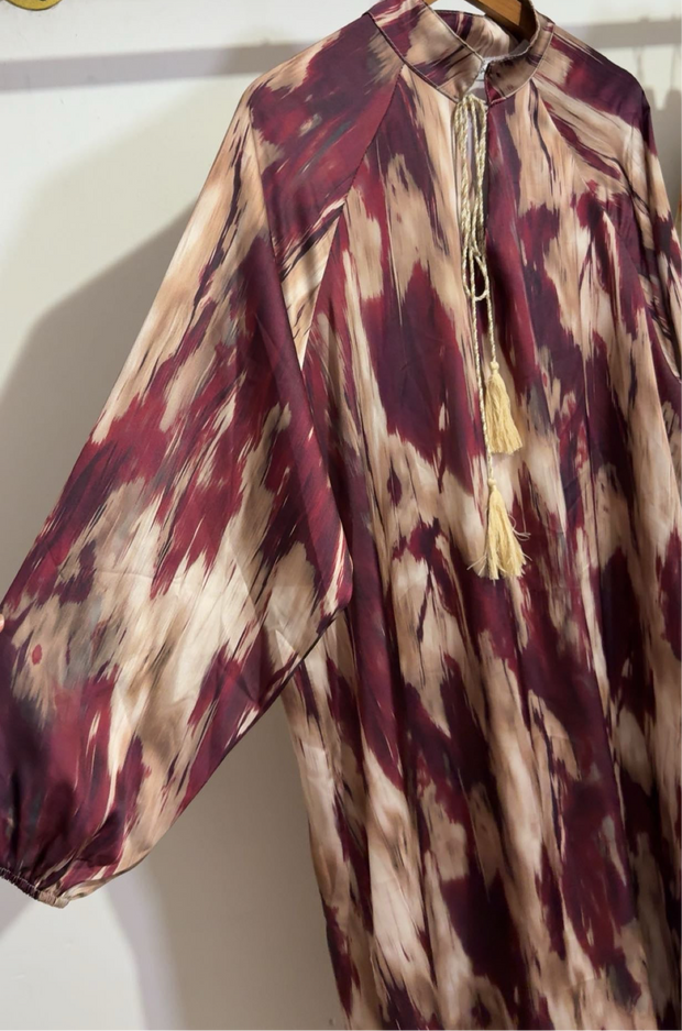 Robe longue satiné