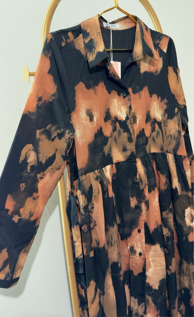 Robe longue avec ceinture