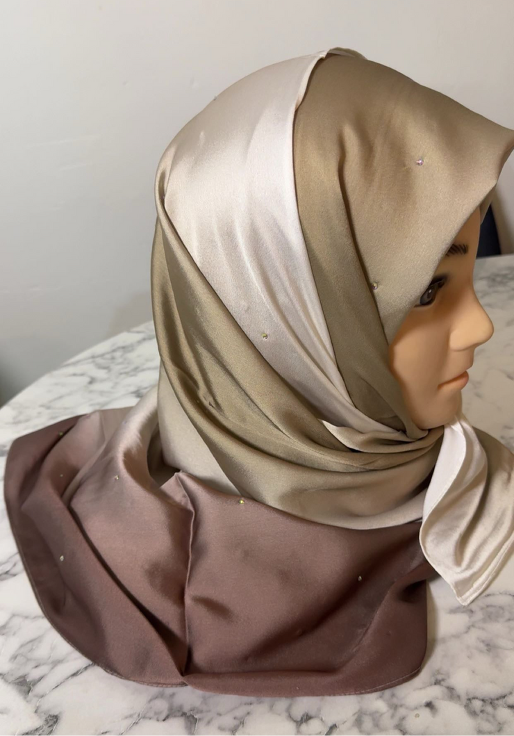 Foulard dégradé avec strass