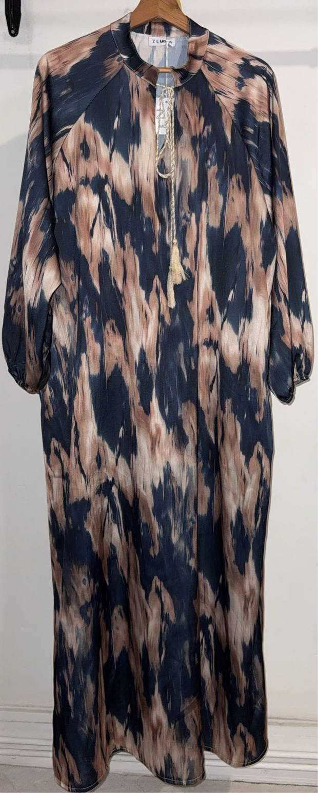 Robe longue satiné
