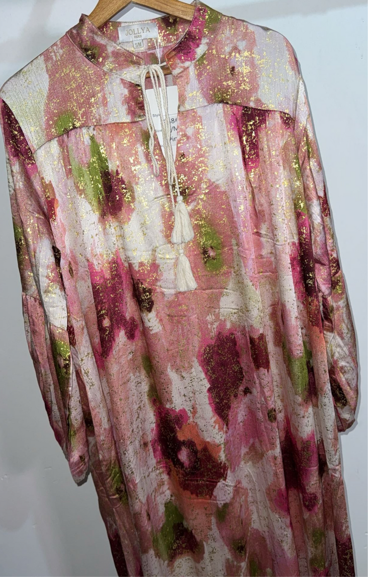 Robe longue avec doré