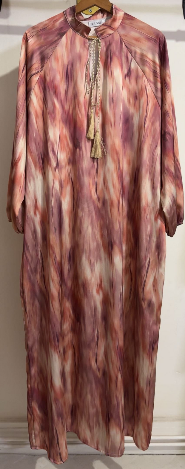 Robe longue satiné