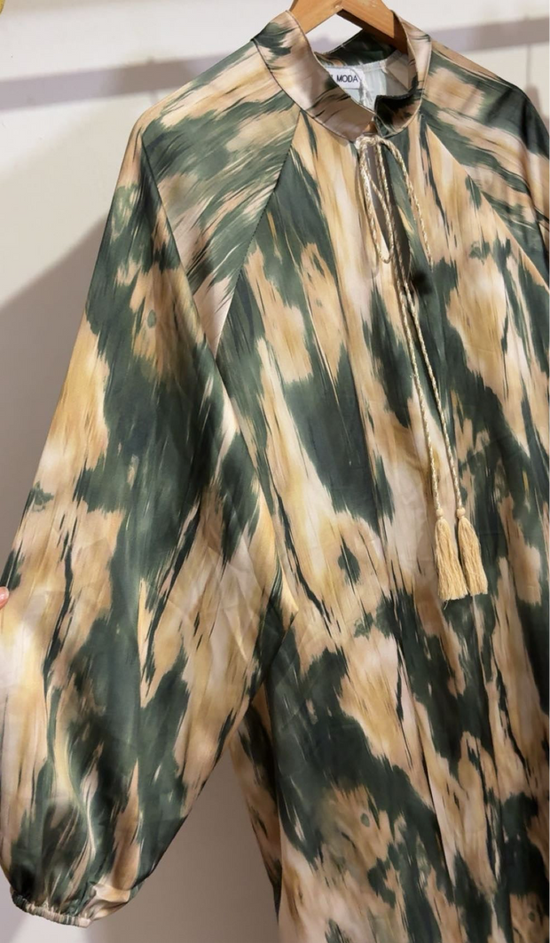 Robe longue satiné