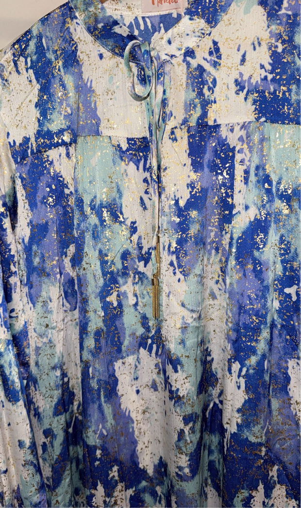 Robe longue avec doré