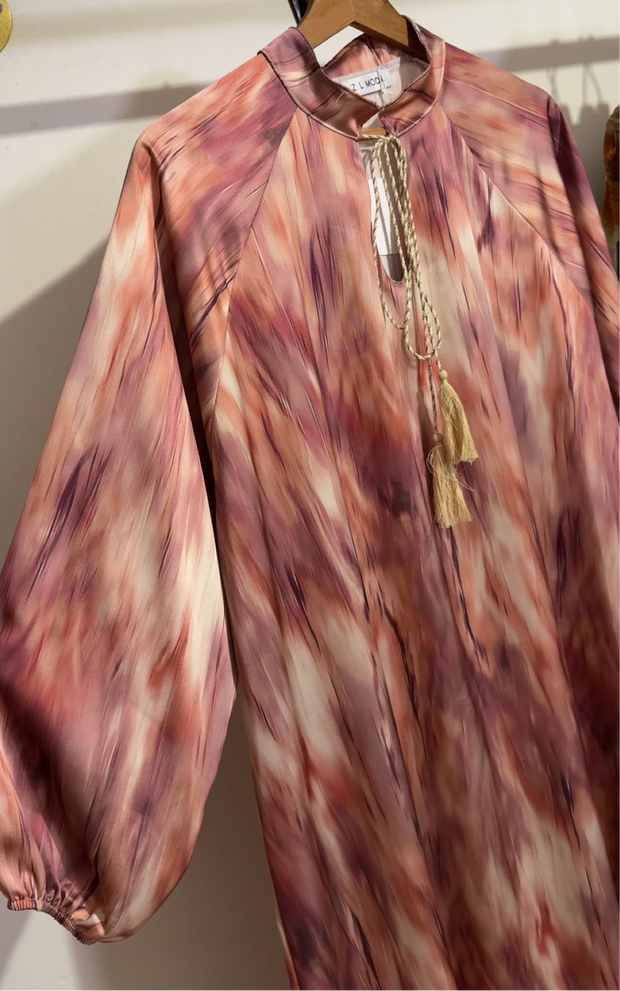 Robe longue satiné