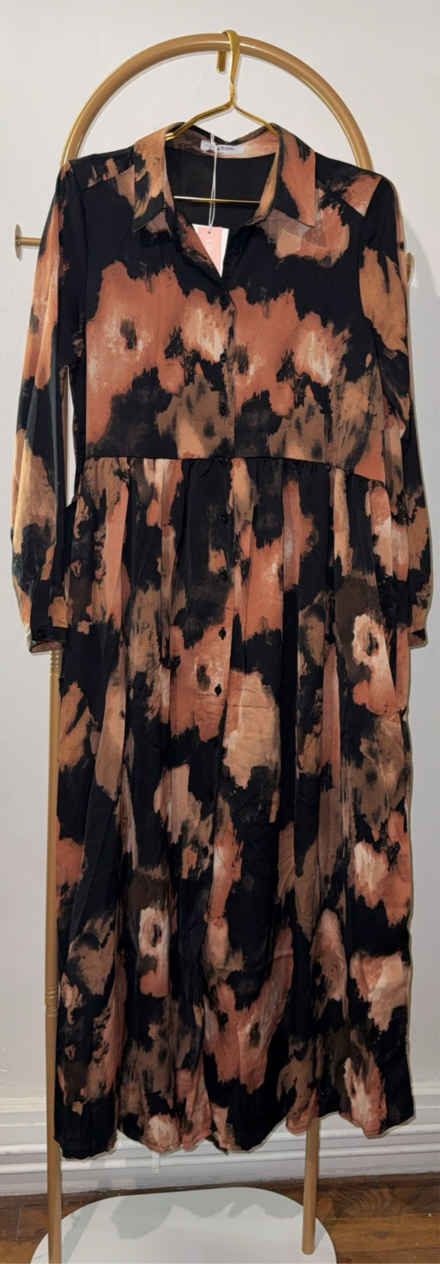 Robe longue avec ceinture