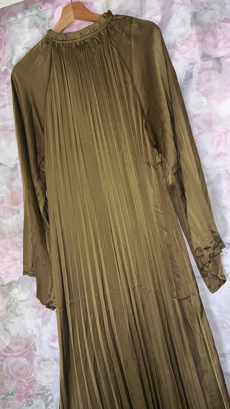 Robe longue plissée