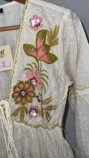 Robe longue brodée