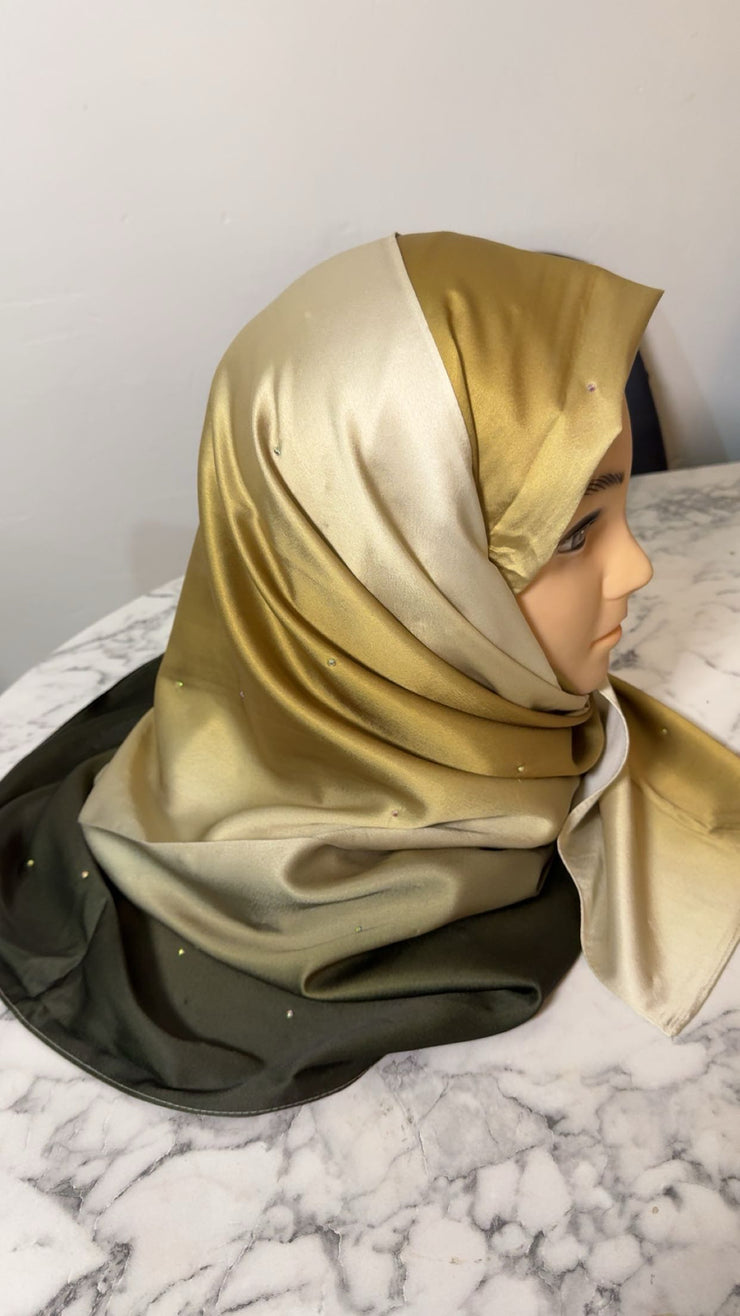 Foulard dégradé avec strass