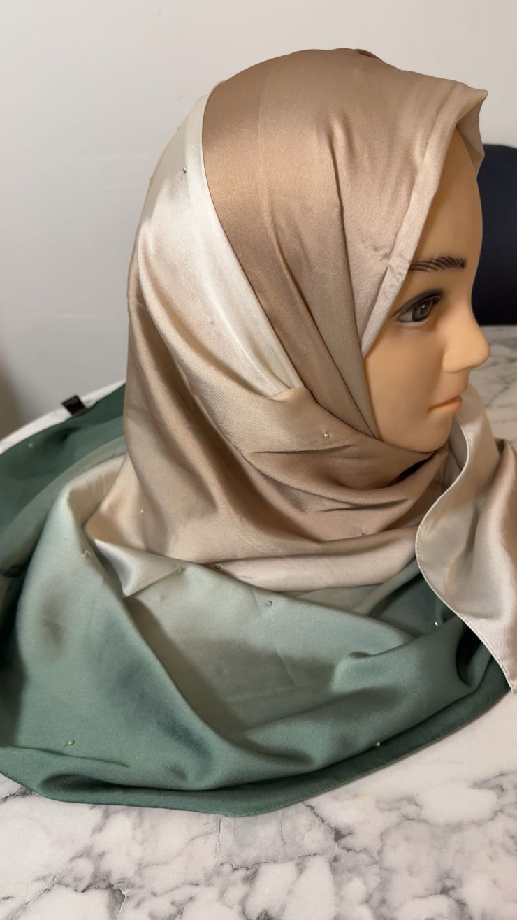 Foulard dégradé avec strass