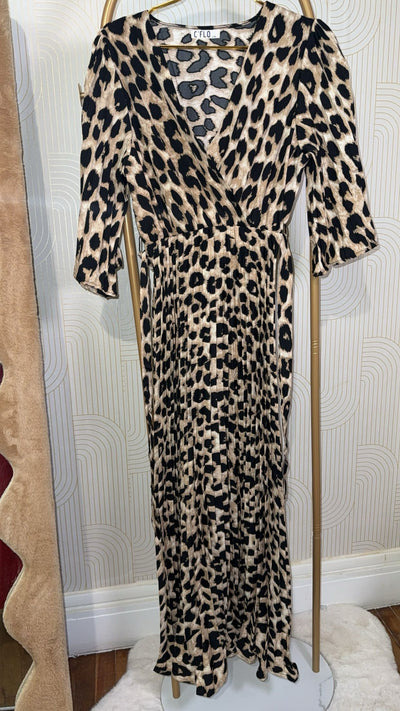 Robe longue léopard