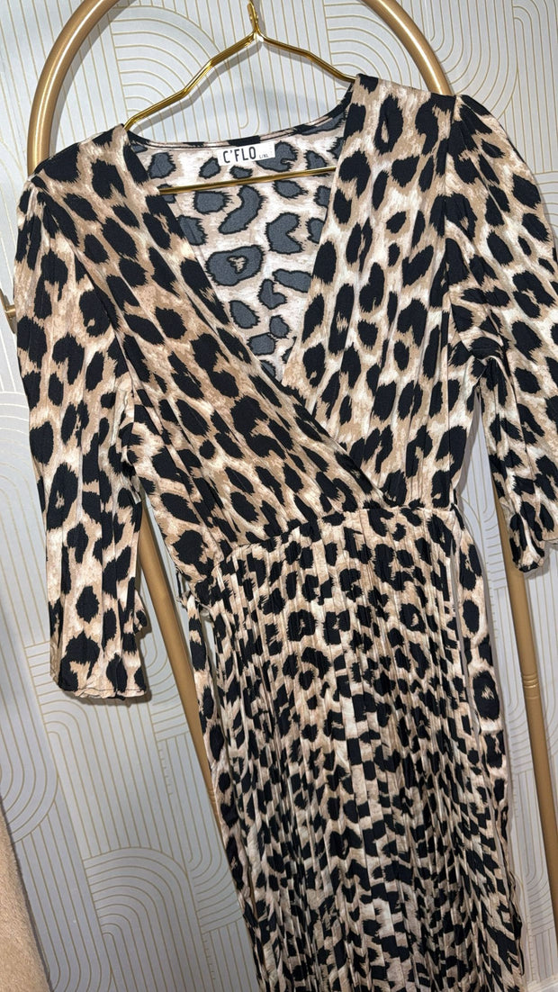 Robe longue léopard