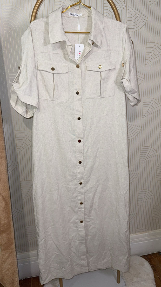 Robe coton et lin